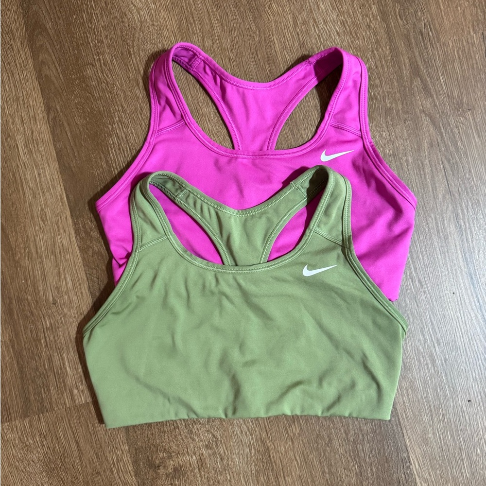Nike Women's Sports Bra Duo - Pink and Green